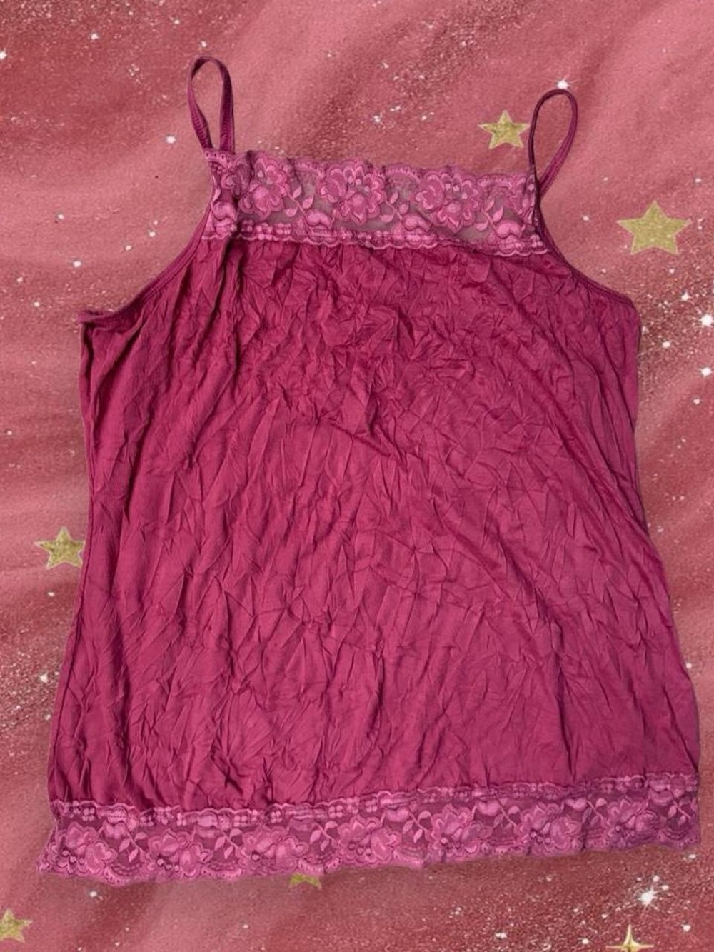 Maurices Pink Lace-Trim Camisole